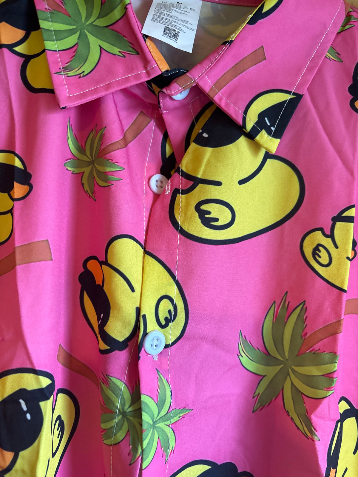 Pink ducks rocking it shite Hawaiian Shirt