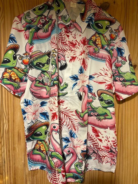 Alien life on mars Hawaiian shit Shirt 2XL