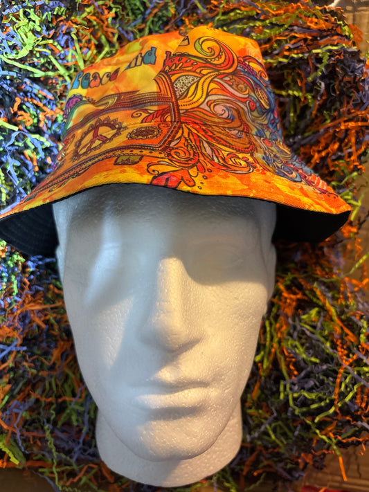Love peace and trips brother 70s Bucket Hat