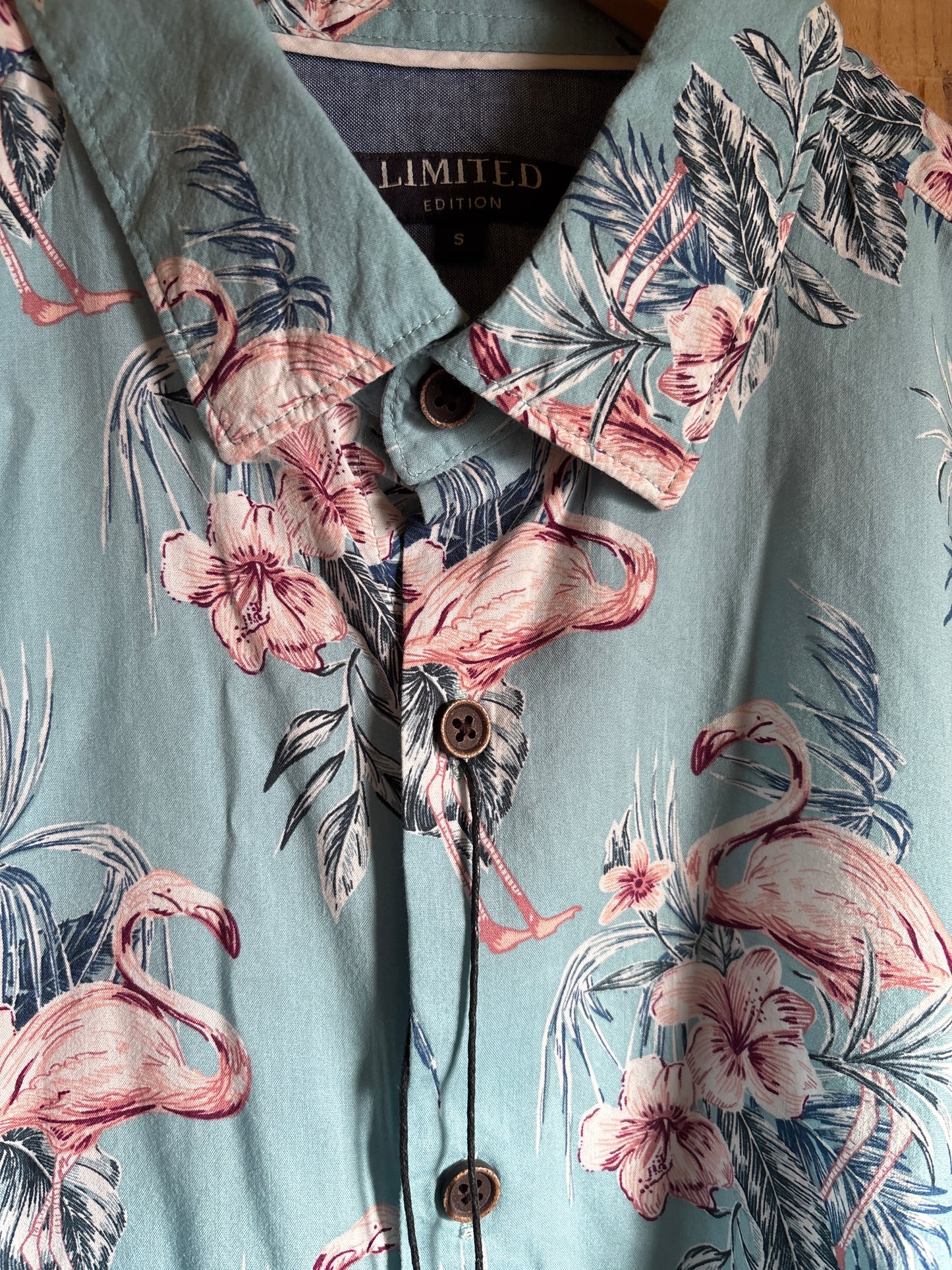 Men’s Branded M&S posh boy flamingo Floral Shirt Small