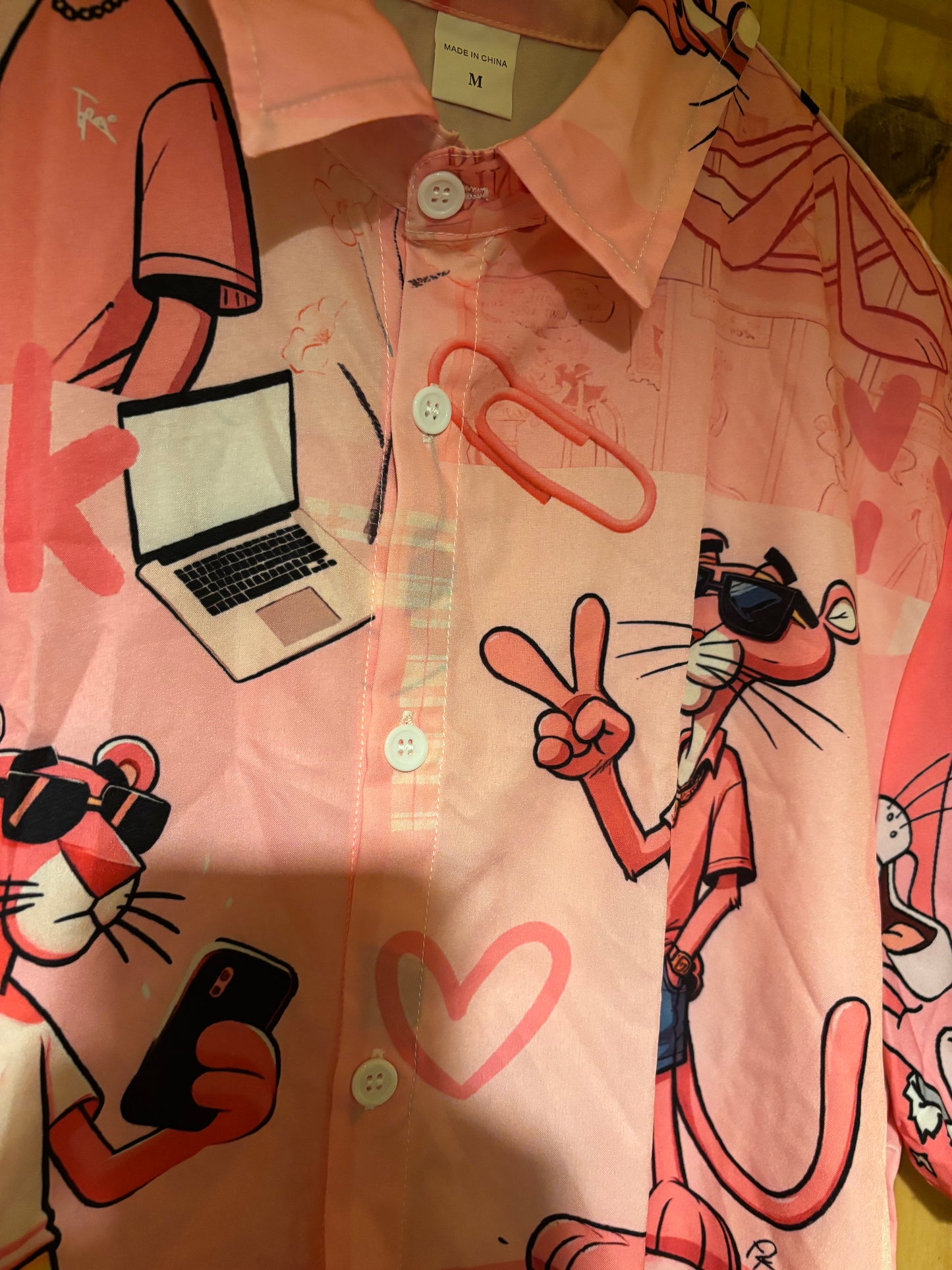 The pink panther chilling Hawaiian shite Shirt