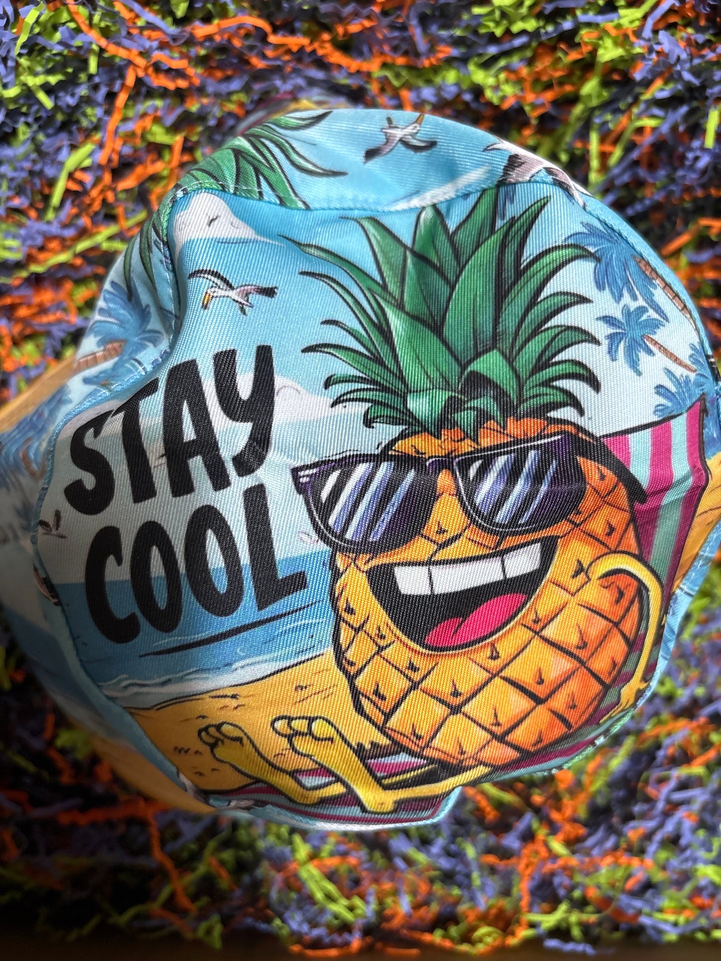 Funky pineapple stay cool shit retro Bucket Hat