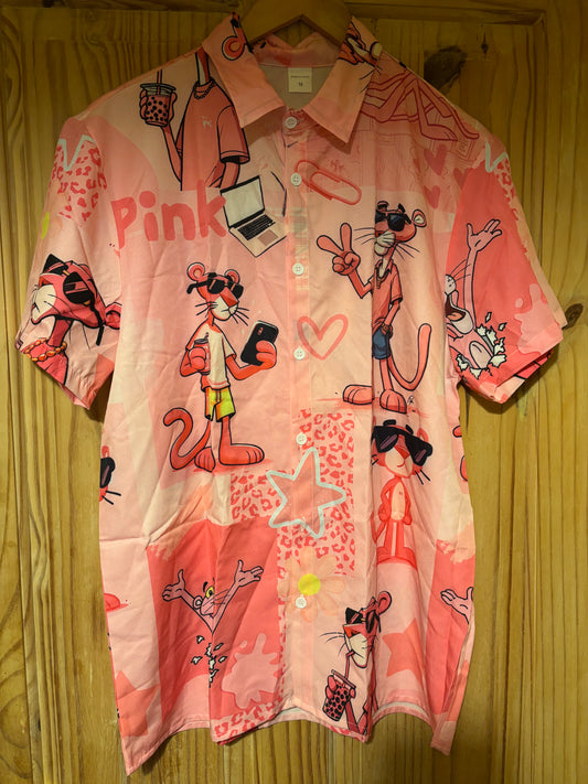 The pink panther chilling Hawaiian shite Shirt