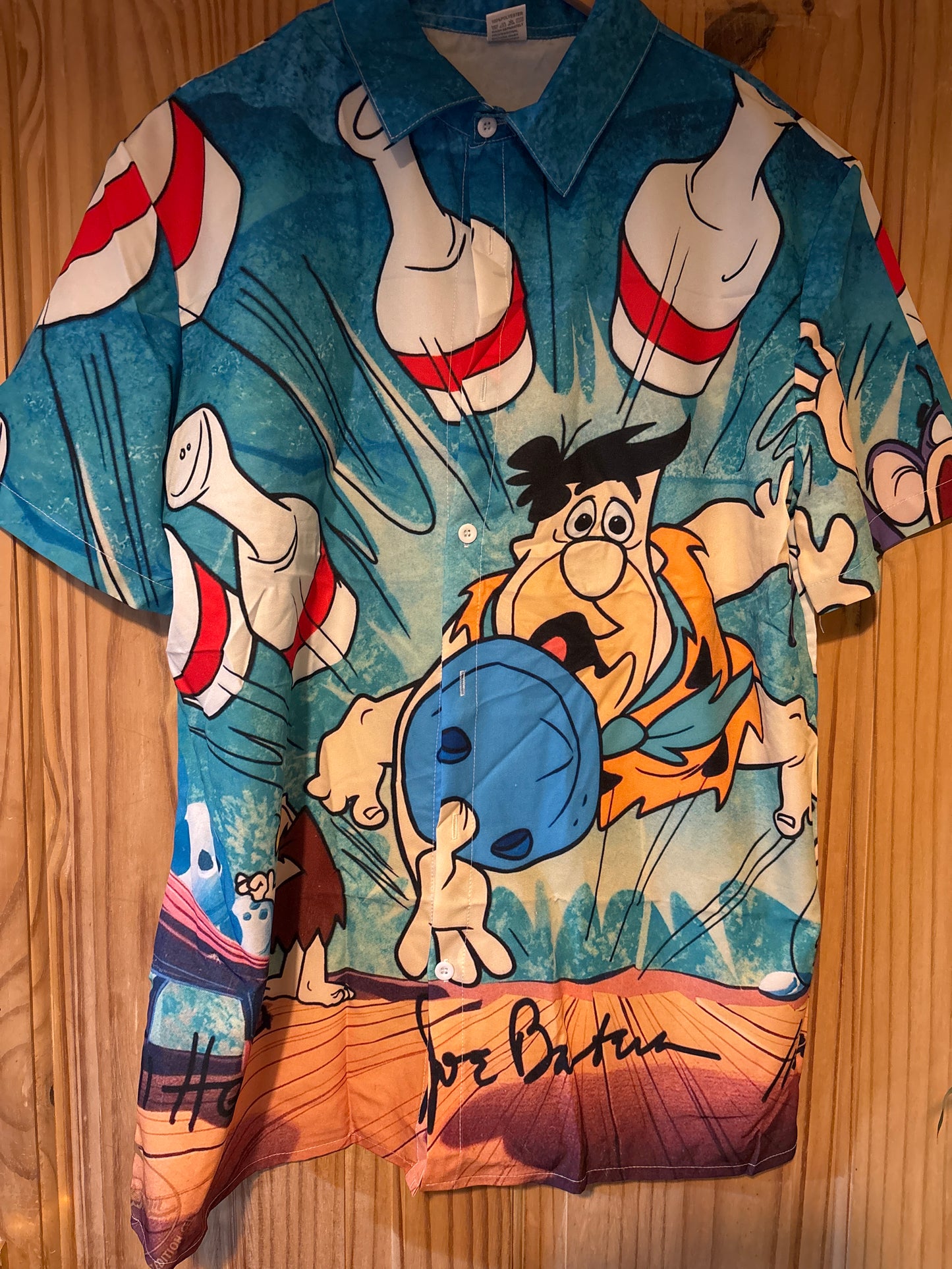 Chemise Hawaïenne "Les Pierrafeu, Fred et Barney pètent les plombs"
