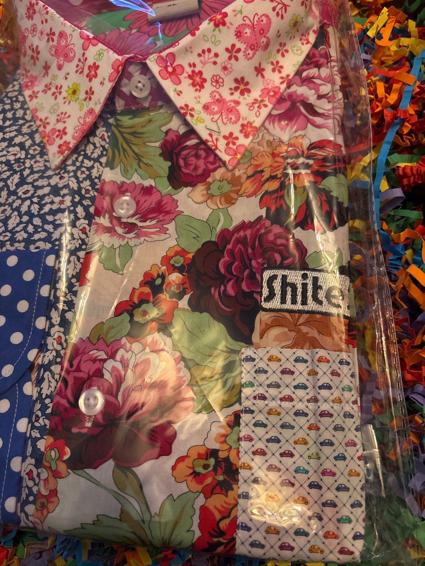 Shite Shirts stag do party Shirt size XL Alfie moon floral shirt