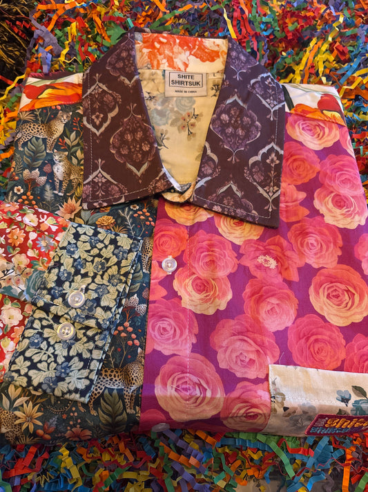 Chemises de merde Chemise taille L le fleuriste chemise florale drôle